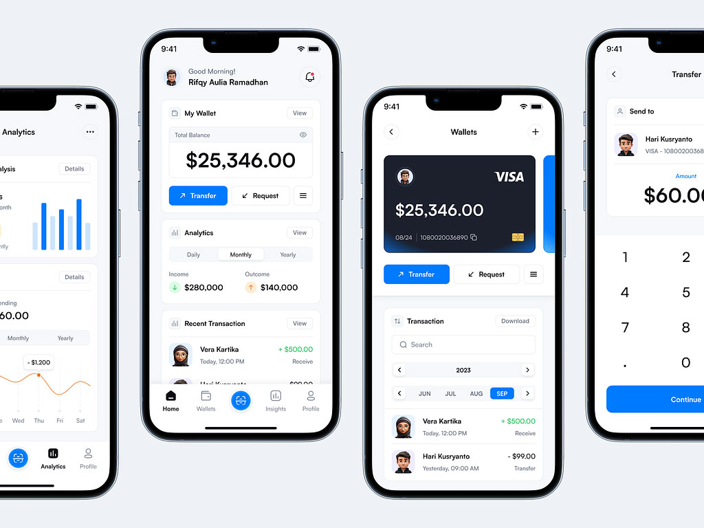 Blue Color UI Design Finance App