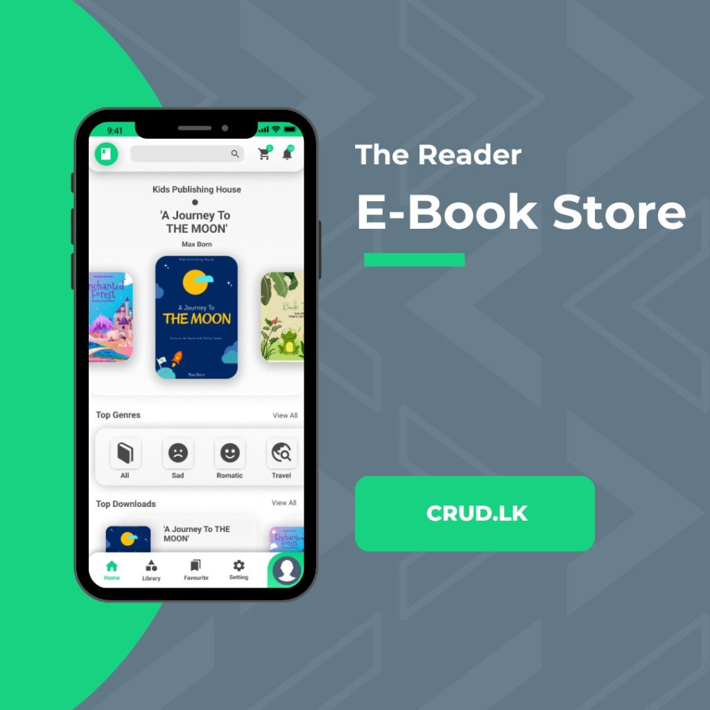 The Reader E-Book Store Mobile UI UX Design CRUD Solutions